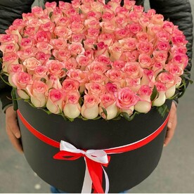 101 роза Джумилия в коробке