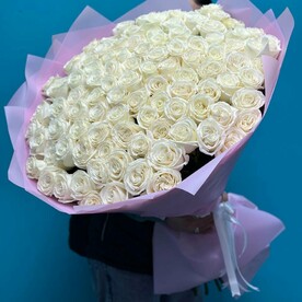 101 Эквадорская белая роза