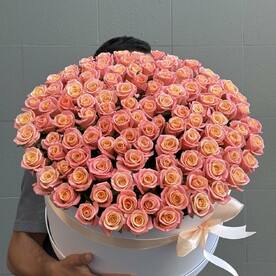 101 Роза мисс Пигги в шляпной коробке