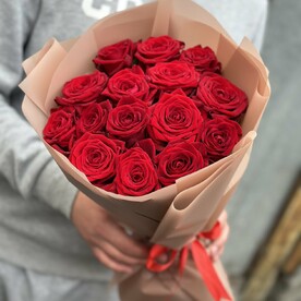 15 красная роза