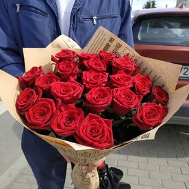 21 красная роза