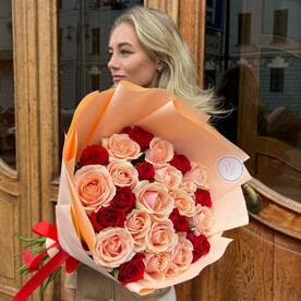 Букет из 25 Роз премиум 60см