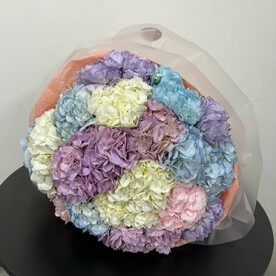 Букет микс из 19 гортензий