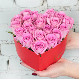 Композиция Розовое сердце