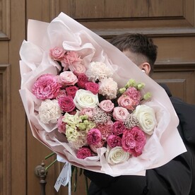 Букет "Судьба" с пион овидных роз