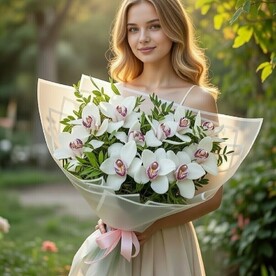 Букет орхидея цимбидиум 11