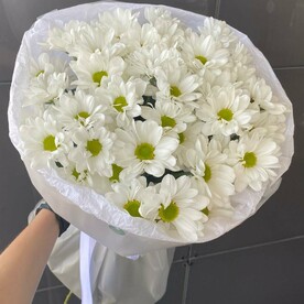 Монобукет из ромашковых хризантем
