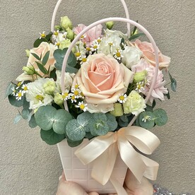 Композиция в сумочке "Шампань"