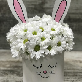 ✅Зайка из кустовых хризантем