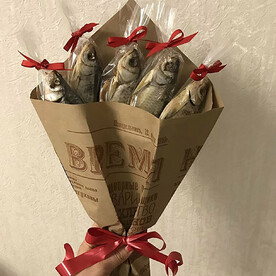 Букет из сушеной рыбы