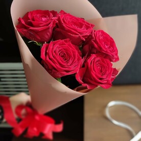 Роза красная. Букет