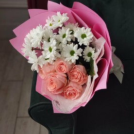 Букет нежность с розами