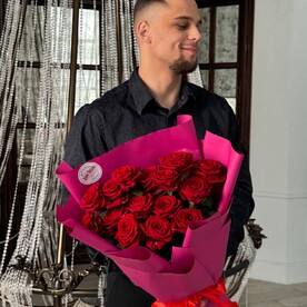 Красные розы 15 шт. Букет