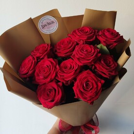 Роза красная 11.Букет