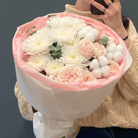 Воздушный букет с хлопком