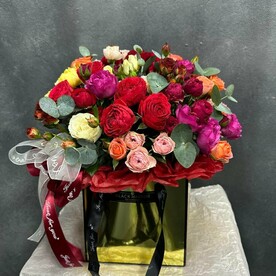 Микс кустовых роз