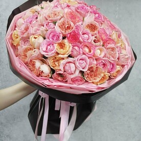 Нежный микс роз