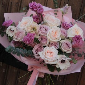 For you - Букет с анемонами и пионовидными розами