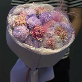 Букет Хризантема Кустовая Алтай и Гвоздика Диантус