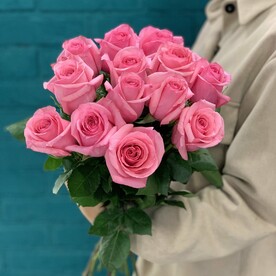 Букет 13 розовых роз