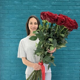 Акция Букет 15 красных метровых роз