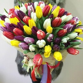 Микс из тюльпанов