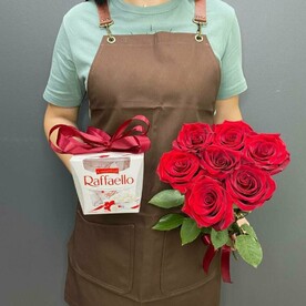 7 роз и конфеты