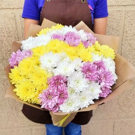 Букет из 15 хризантем