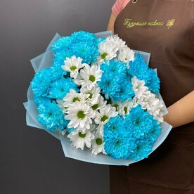 Букет из 9 кустовых хризантем