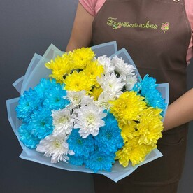 Букет из 7 кустовых хризантем