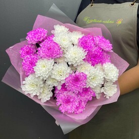 Букет из 7 кустовых хризантем