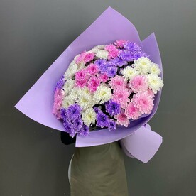 Букет из 15 кустовых хризантем