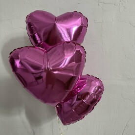 Набор шаров Три сердца Фиолетовые