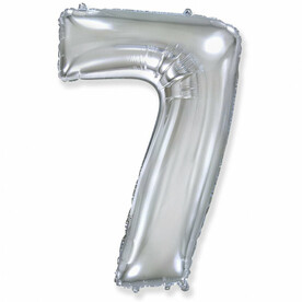 Шар цифра "7" Серебро