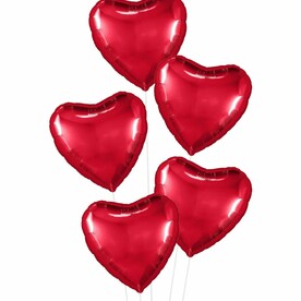 Набор шаров Пять сердец Красные