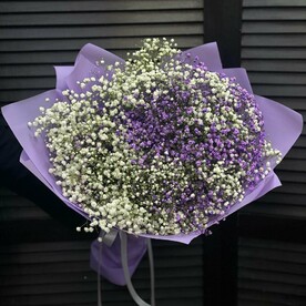 Букет из 7 гипсофил с оформлением