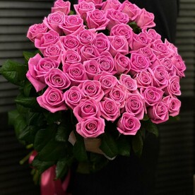 Букет из 51 розовой розы 60 см