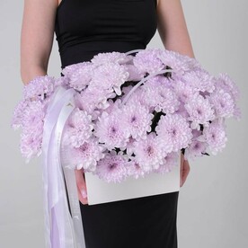 Сумочка с лавандовыми хриантемами