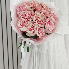 Букет из французских роз, 15 шт
