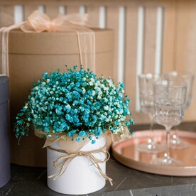 Композиция из гипсофилы Мятное пирожное