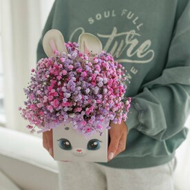 Зайка из гипсофилы