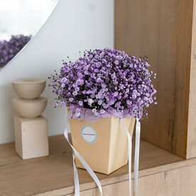 Сиреневая сумочка из гипсофилы