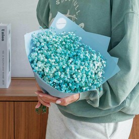 Букет из гипсофилы Голубой