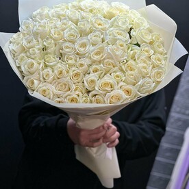 Букет 101 белая роза