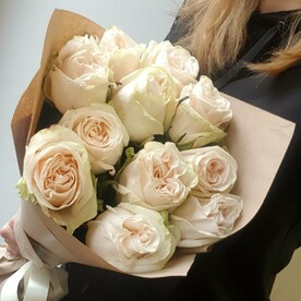 Букет с ароматной розой пинк охара