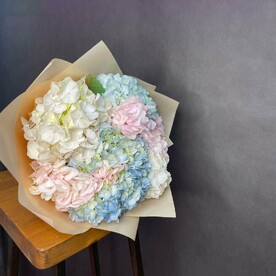NEW!!! Букет из гортензии MIX (белая, розовая и голубая)