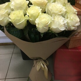 Букет классический Белая Роза премиум