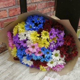 Моно букет кустовых хризантем бакарди 19 шт «Классика времён»