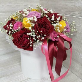 21 роз в коробке