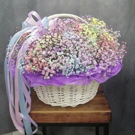 Корзина с гипсофилой ️🥰 корзина гигант